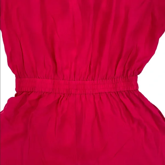 Saks Fifth Avenue Women's Vintage Fuchsia Long Sleeve Jumpsuit Size M - Picture 4 of 14